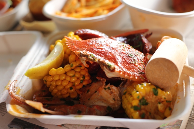 Crab with corn